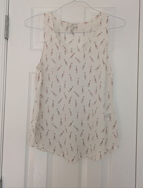 Joie Champagne Silk Tank Sz M